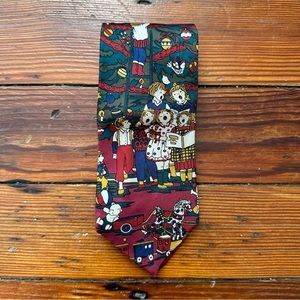 Vintage 90s Mark Pendleton silk Christmas tie